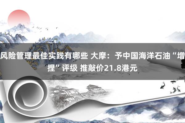 风险管理最佳实践有哪些 大摩：予中国海洋石油“增捏”评级 推敲价21.8港元