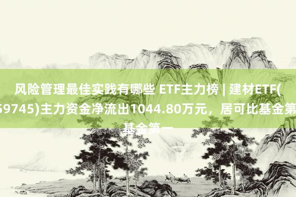 风险管理最佳实践有哪些 ETF主力榜 | 建材ETF(159745)主力资金净流出1044.80万元，居可比基金第一