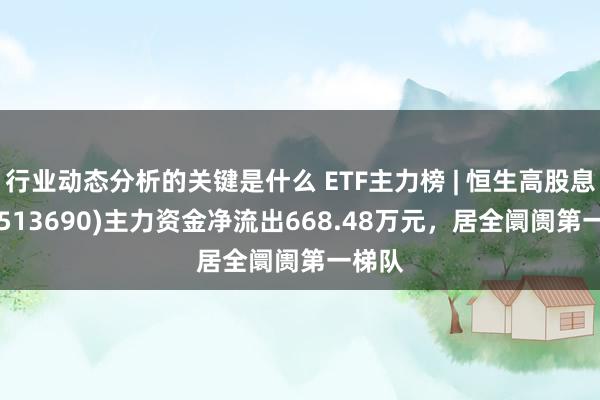 行业动态分析的关键是什么 ETF主力榜 | 恒生高股息ETF(513690)主力资金净流出668.48万元，居全阛阓第一梯队