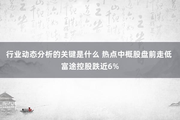 行业动态分析的关键是什么 热点中概股盘前走低 富途控股跌近6%