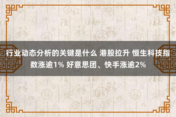 行业动态分析的关键是什么 港股拉升 恒生科技指数涨逾1% 好意思团、快手涨逾2%