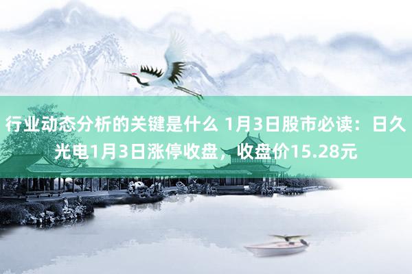 行业动态分析的关键是什么 1月3日股市必读：日久光电1月3日涨停收盘，收盘价15.28元