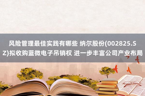 风险管理最佳实践有哪些 纳尔股份(002825.SZ)拟收购蓝微电子吊销权 进一步丰富公司产业布局