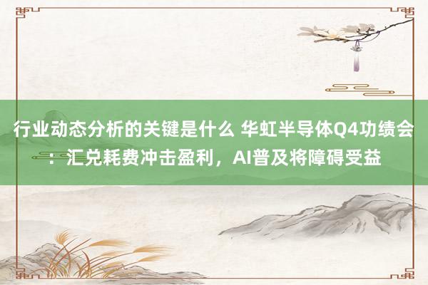 行业动态分析的关键是什么 华虹半导体Q4功绩会：汇兑耗费冲击盈利，AI普及将障碍受益