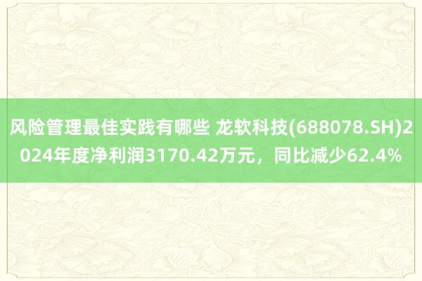 风险管理最佳实践有哪些 龙软科技(688078.SH)2024年度净利润3170.42万元，同比减少62.4%