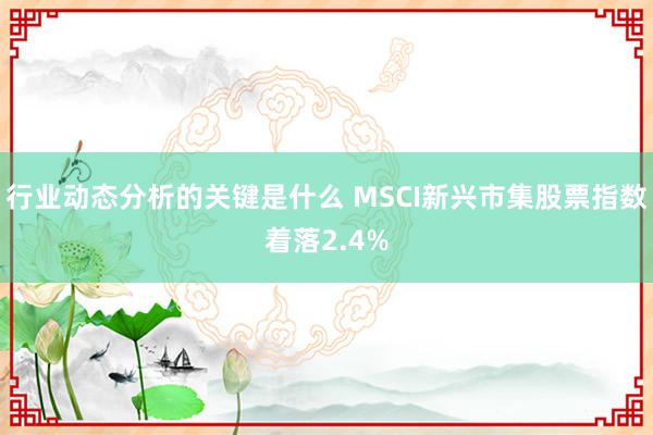 行业动态分析的关键是什么 MSCI新兴市集股票指数着落2.4%