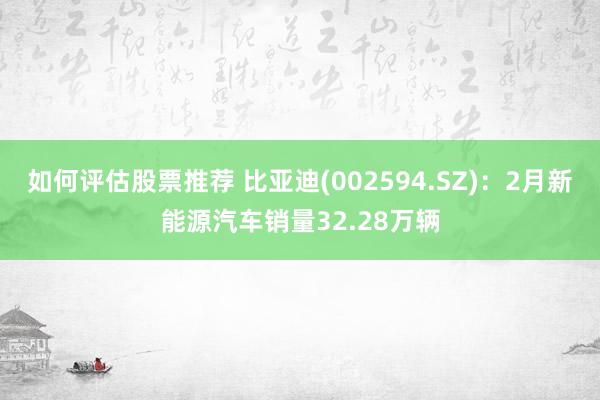 如何评估股票推荐 比亚迪(002594.SZ)：2月新能源汽车销量32.28万辆