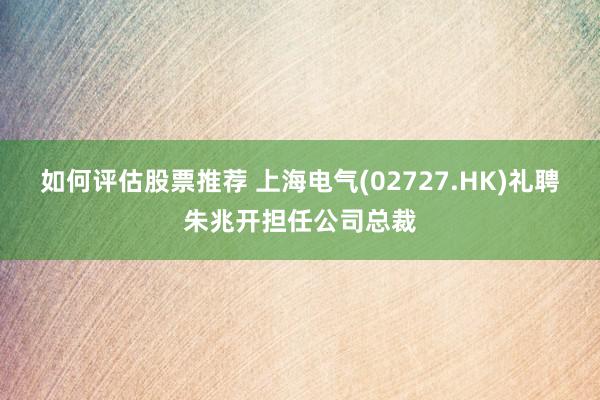 如何评估股票推荐 上海电气(02727.HK)礼聘朱兆开担任公司总裁