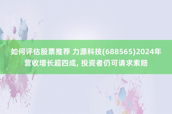 如何评估股票推荐 力源科技(688565)2024年营收增长超四成, 投资者仍可请求索赔