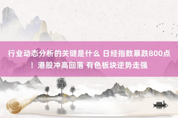 行业动态分析的关键是什么 日经指数暴跌800点！港股冲高回落 有色板块逆势走强