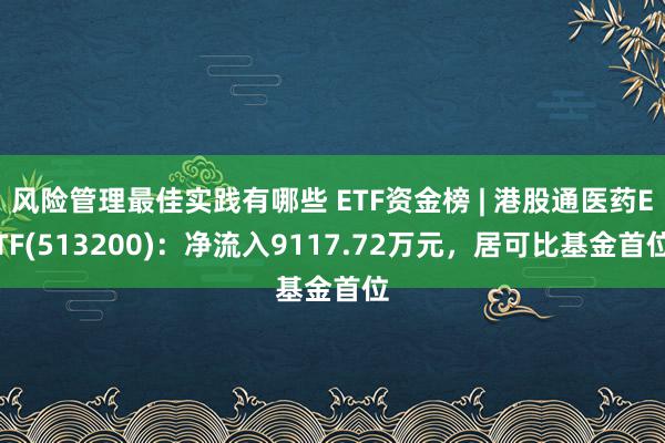 风险管理最佳实践有哪些 ETF资金榜 | 港股通医药ETF(513200)：净流入9117.72万元，居可比基金首位