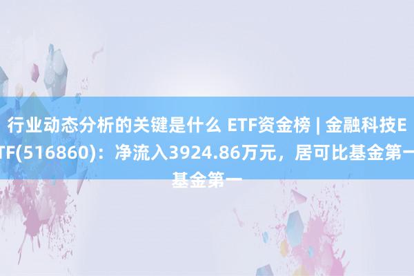 行业动态分析的关键是什么 ETF资金榜 | 金融科技ETF(516860)：净流入3924.86万元，居可比基金第一