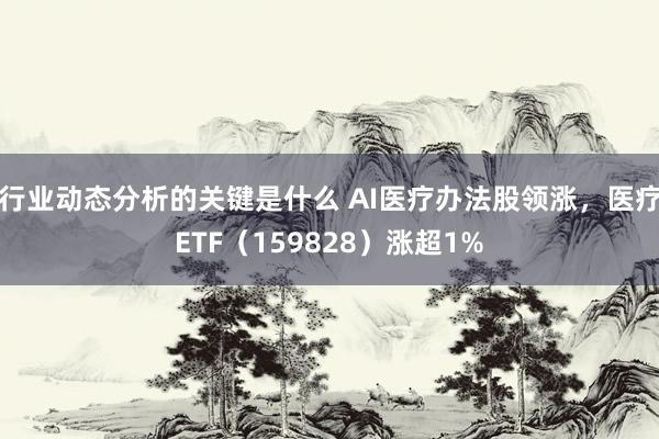 行业动态分析的关键是什么 AI医疗办法股领涨，医疗ETF（159828）涨超1%