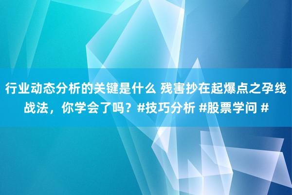 行业动态分析的关键是什么 残害抄在起爆点之孕线战法，你学会了吗？#技巧分析 #股票学问 #